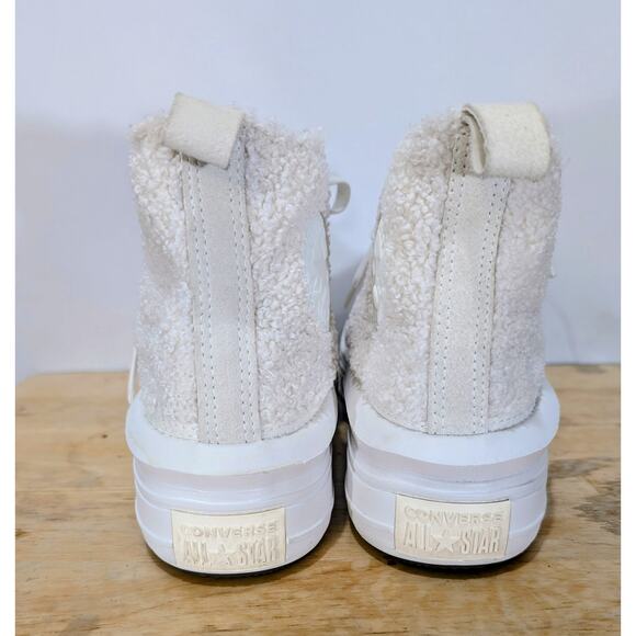 Converse Chuck Taylor Move Sherpa Platform High Top White Pink Women’s 10 - Picture 6 of 9